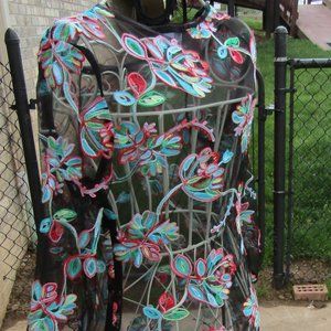 long sheer dress / beach dress  x small